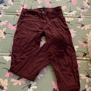 Hudson size 27 skinny ankle maroon jeans